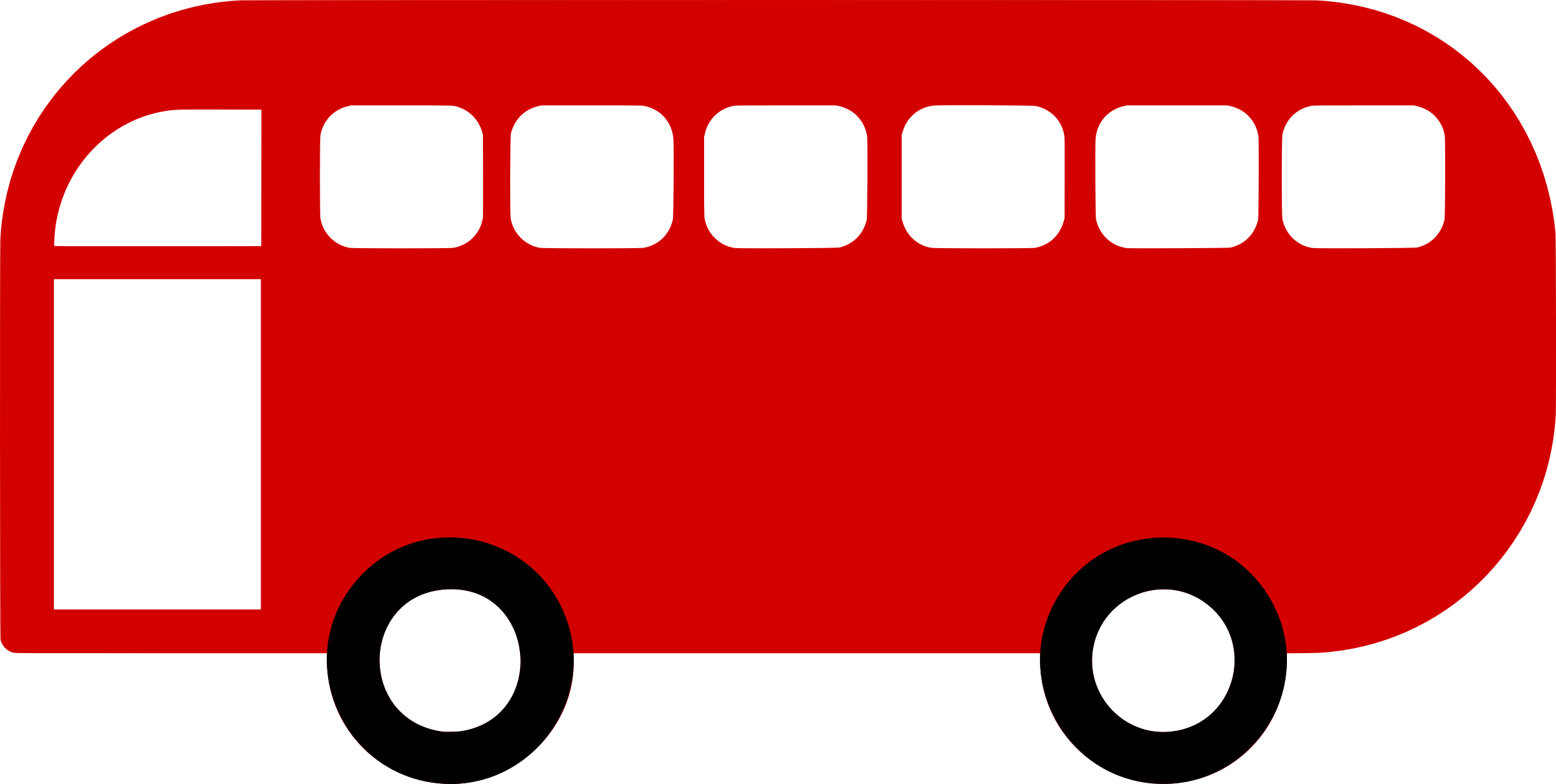Bus Vectorized - Autobus Png Rojo (2400x1210)