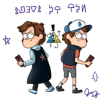 Dipper Pines - Reverse Falls Dipper (371x350)