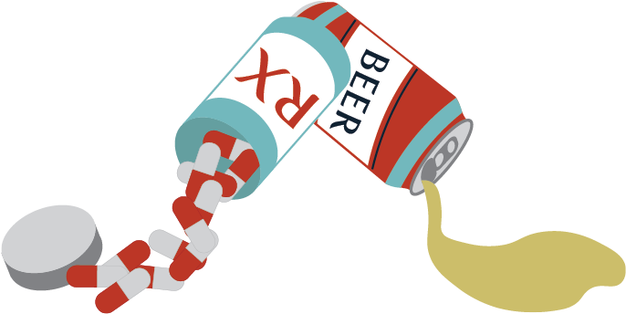 Pill And Beer Spill - Beer (703x371)