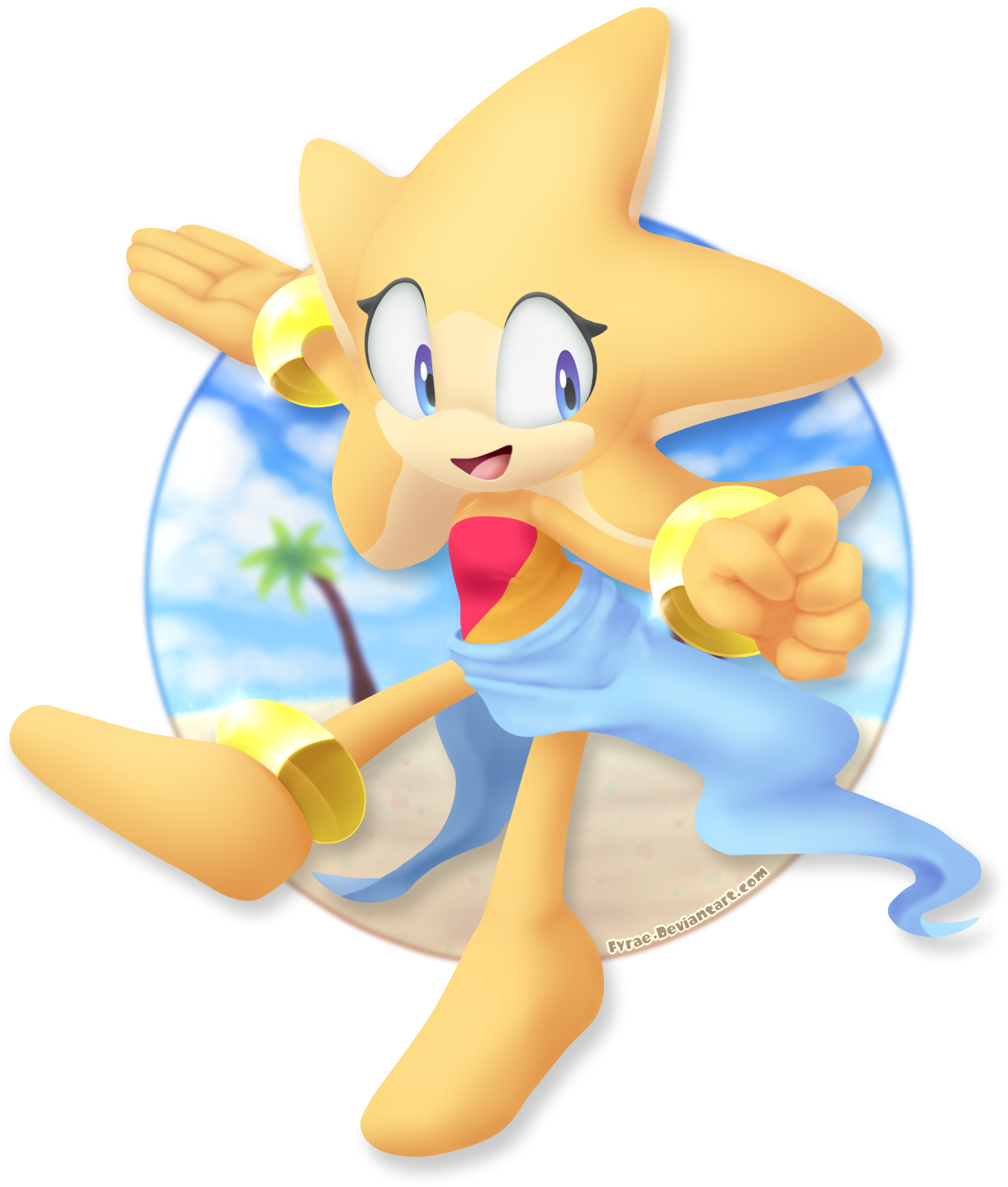 Starfish By Fyrae - Starfish Sonic (1411x1654)