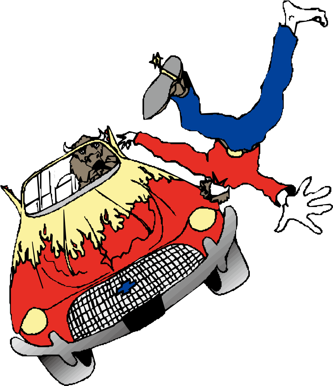 Cartoon Traffic Collision - Traffic Collision (1500x1501)