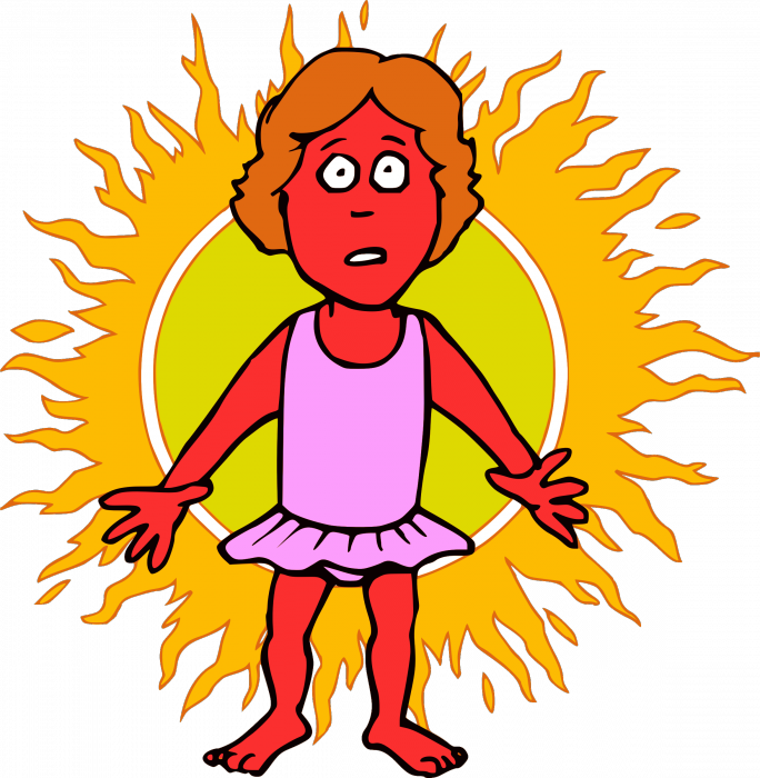 You - Sunburn Clipart (684x700)