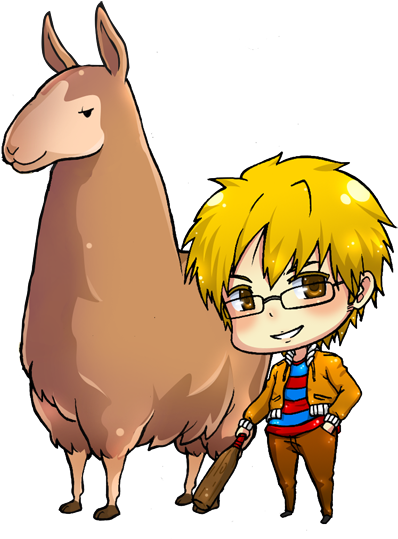 Llama Clipart Chibi - Chibi Llama (500x552)