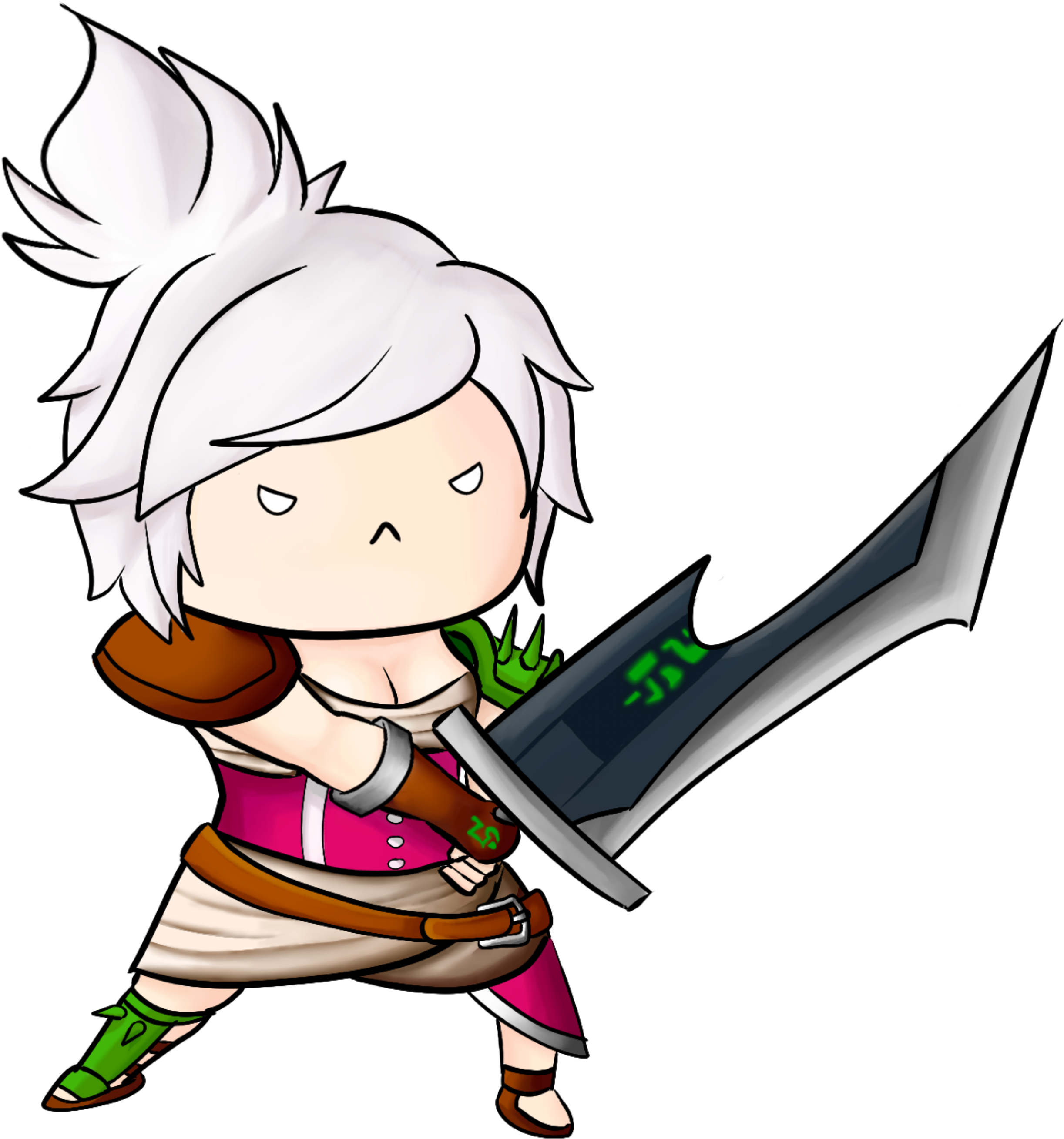 Hostcake 36 1 Riven Chibi By Hostcake - Drawing (2800x2800)