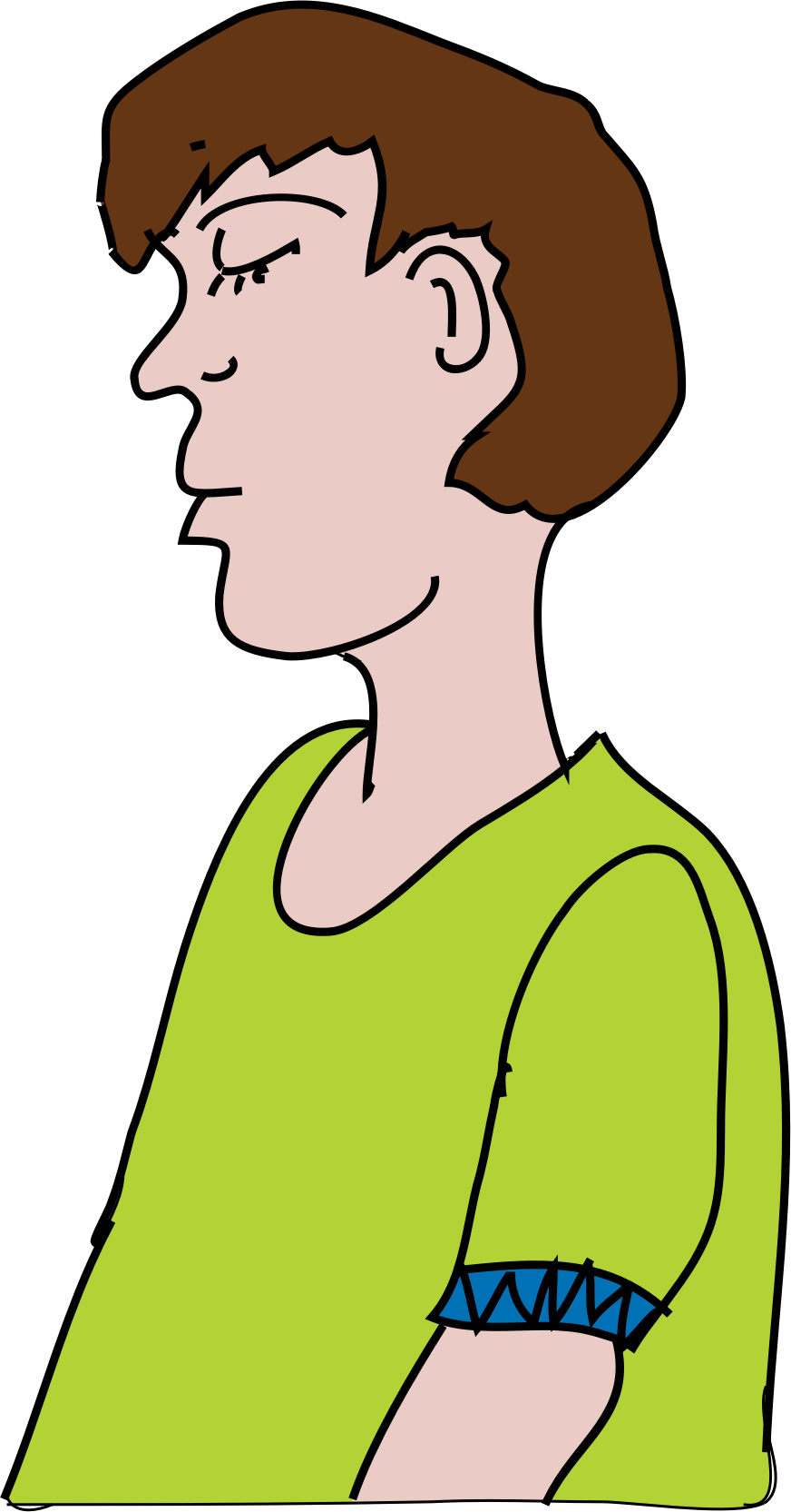 Sad Man - Clip Art (872x1665)
