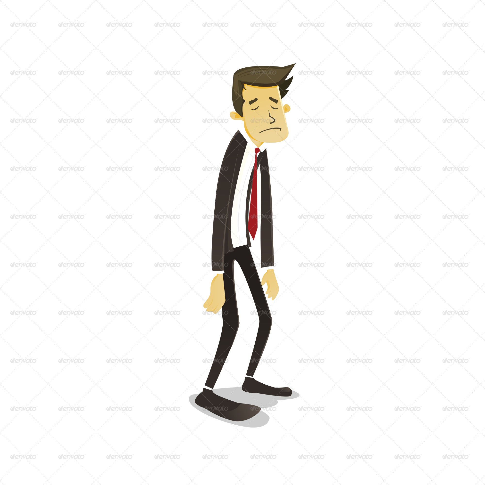Business Man Set - Cartoon (2000x2000)