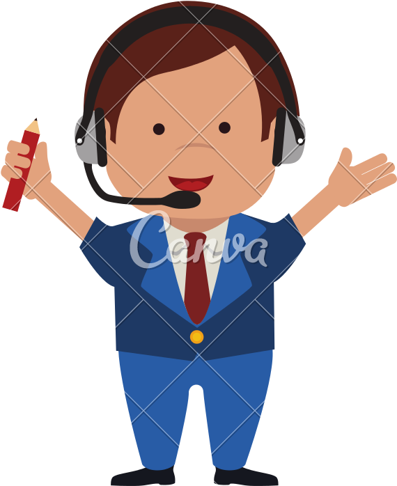 Man Suit Cartoon Icon Vector Graphic - 卡通 装修 工 漫画 (800x800)