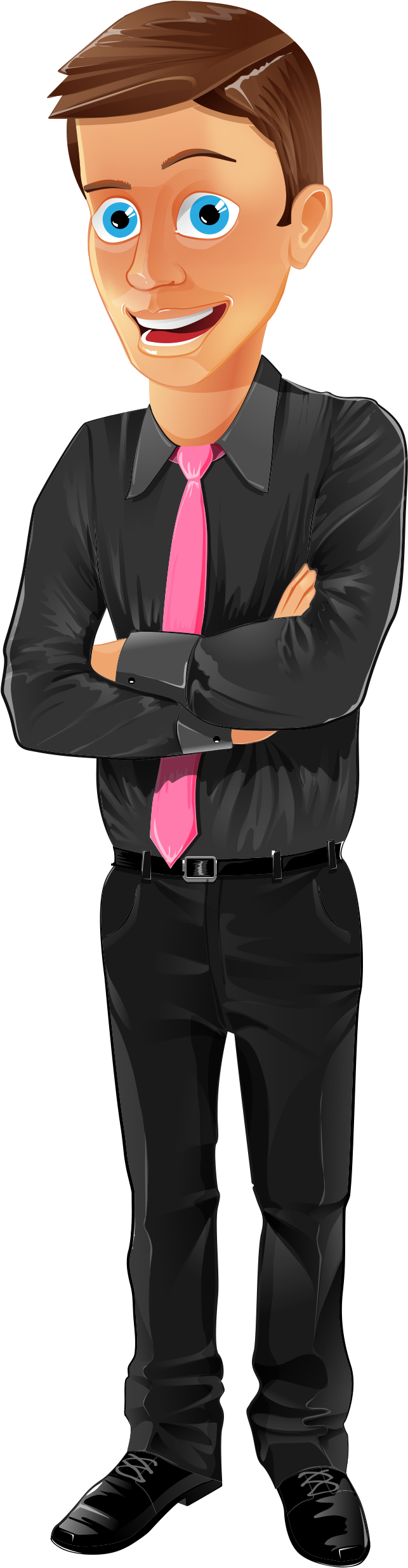 Office Assistant Vector Character - 2d Cartoon Character Office (800x2478)