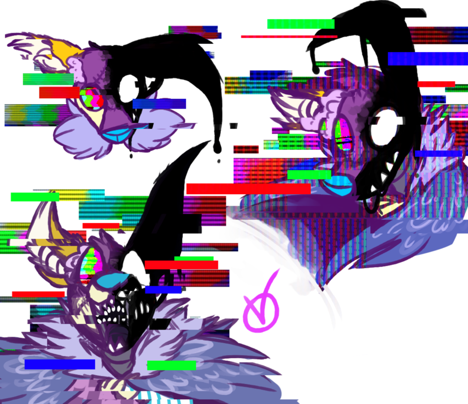 Glitch Practice By Splashpaws - Cartoon (962x830)
