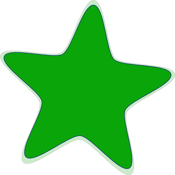 Green Star Vector Png (594x595)