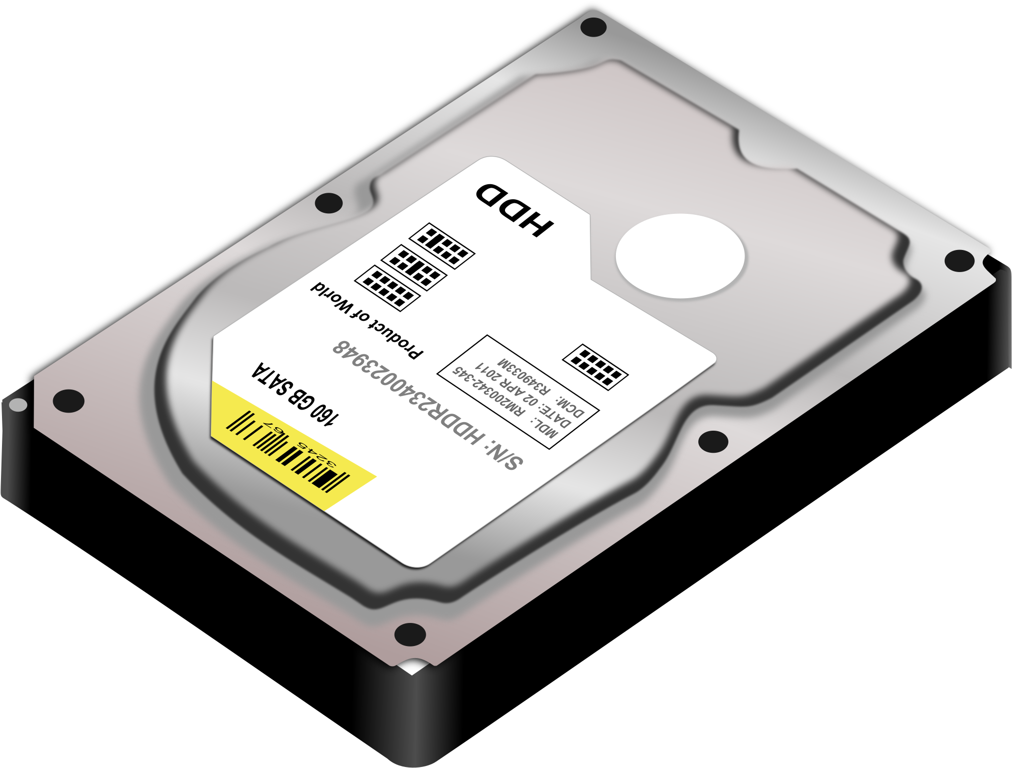 Computer Hard Drive Clipart - Hdd Computer (2400x2400)