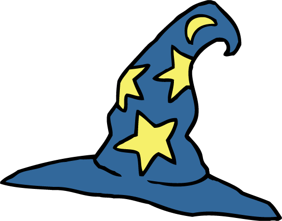 W - Wizard Hat Transparent Background (553x434)