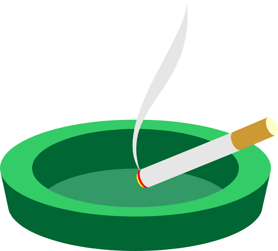 Cigarette - Ashtray Clipart (958x865)