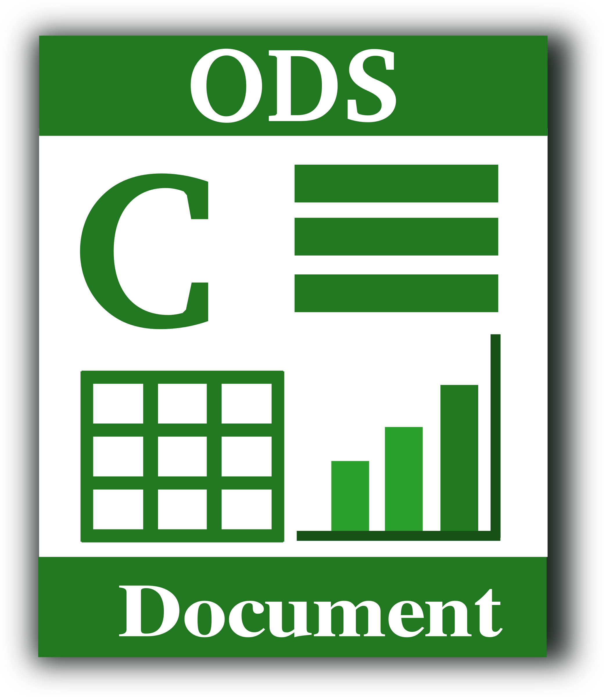 Spreadsheet Icon - Libreoffice Calc Icono (2079x2400)