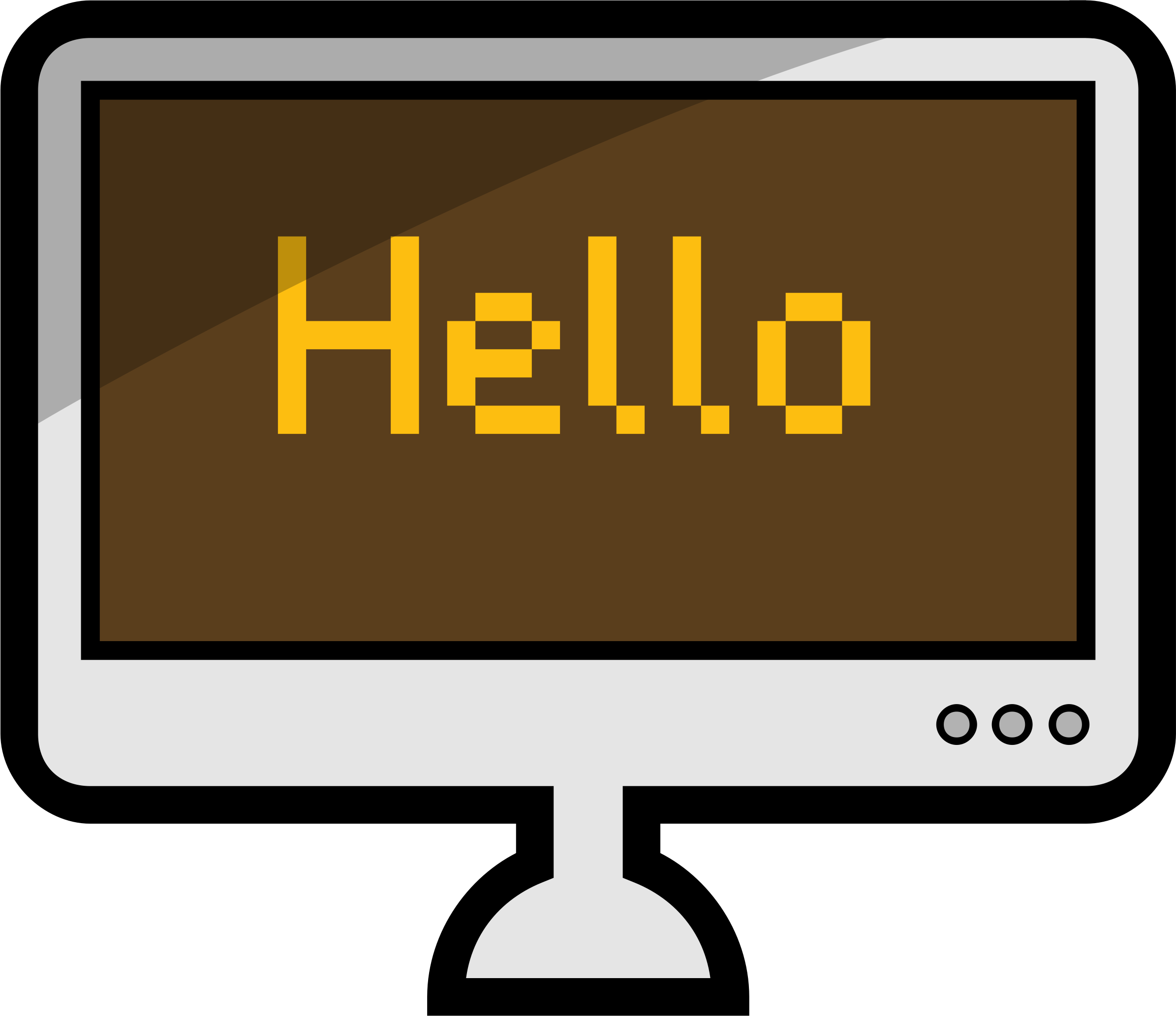Big Image - Cute Computer Clip Art (2390x2065)