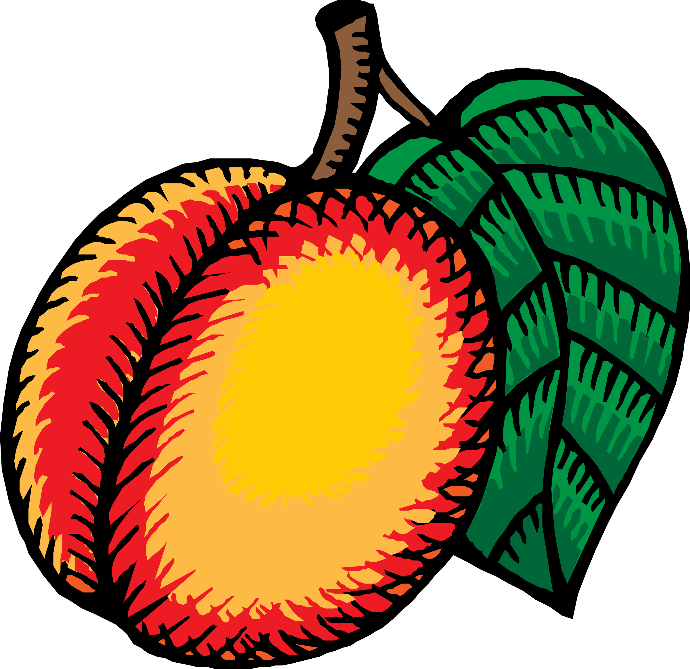 Big Image - Nectarine Clip Art (2400x2326)
