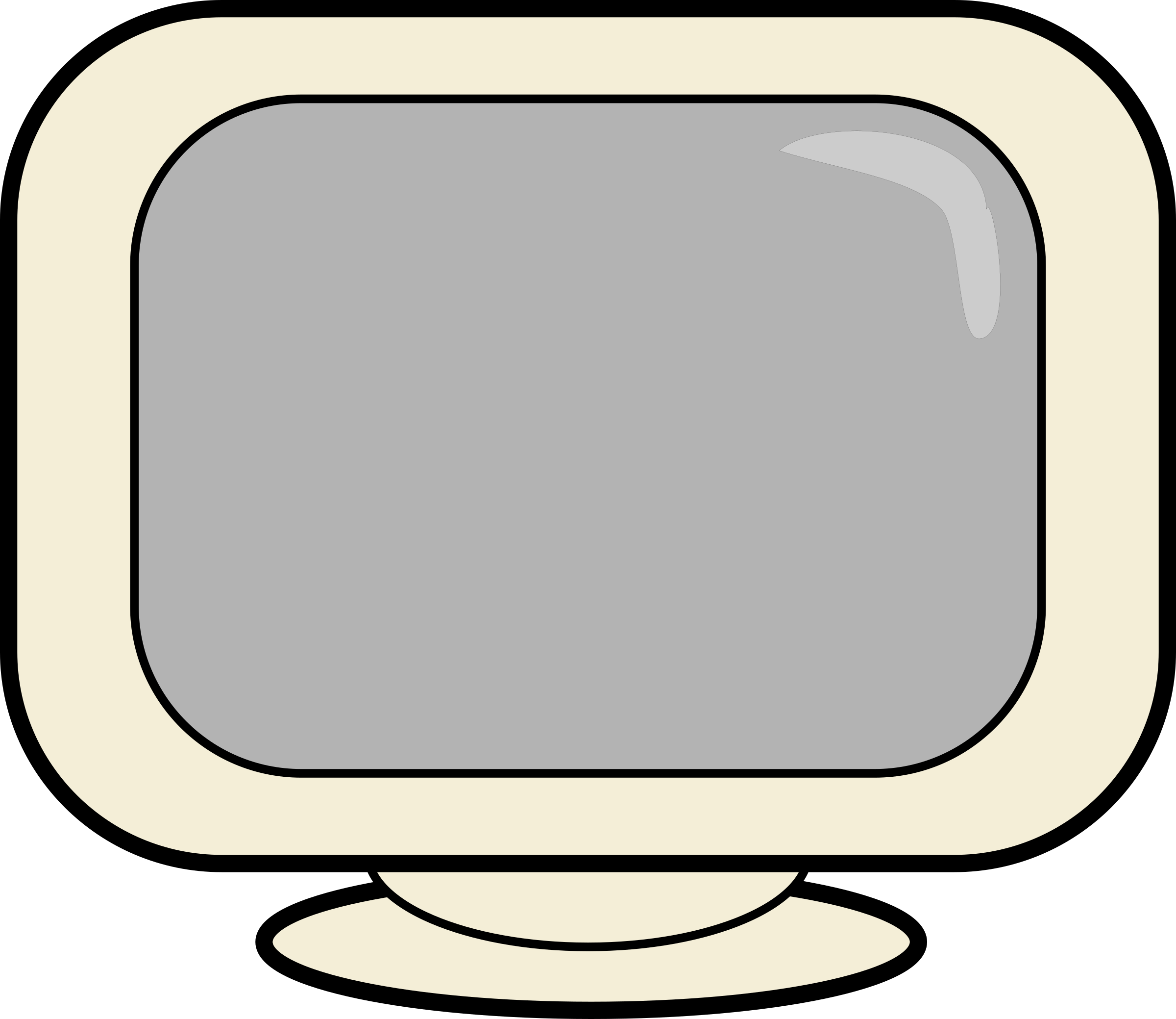 Computer Clipart Computer Screen - Computer Screen Cartoon (2400x2078)