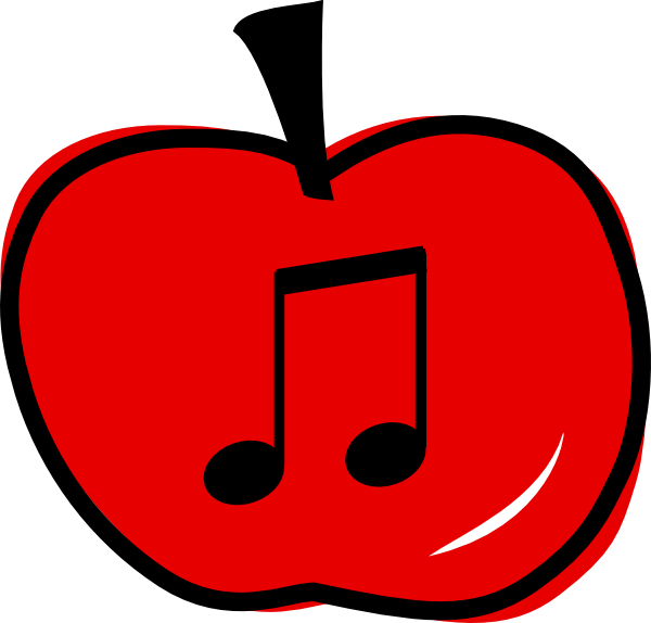 Apple Eighth Notes Clip Art At Clker Com Vector Online - Ten Apples Up On Top Apples (600x574)