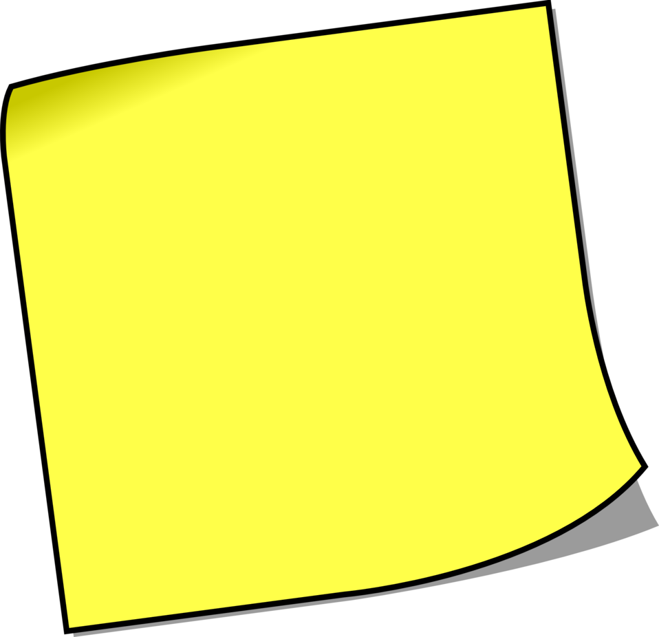 Stick Note, Office, Note, Memo, Paper, Notification - Sticky Note Black Background (958x926)