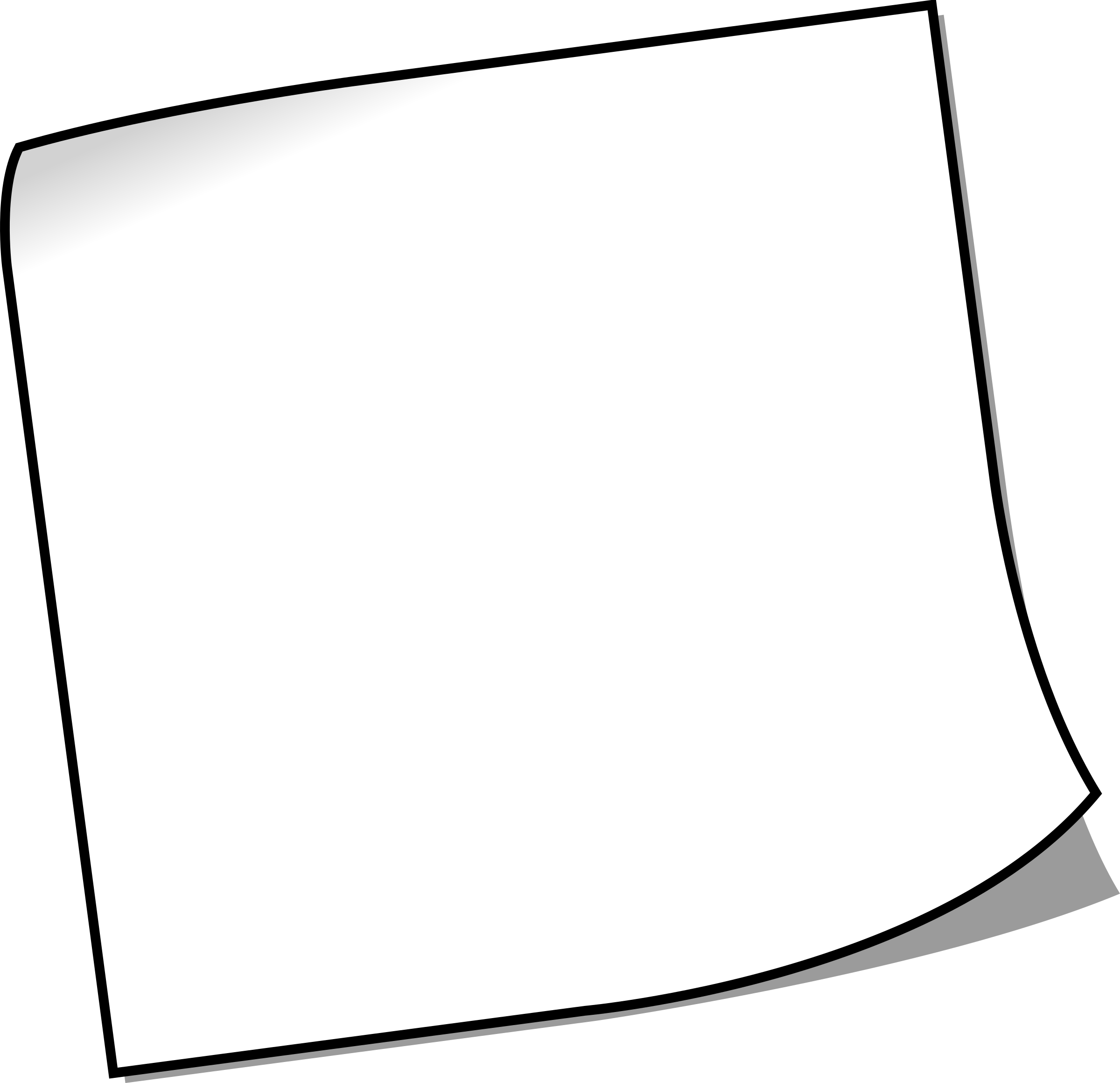 Clipart - White Sticky Note Transparent Background (2400x2319)