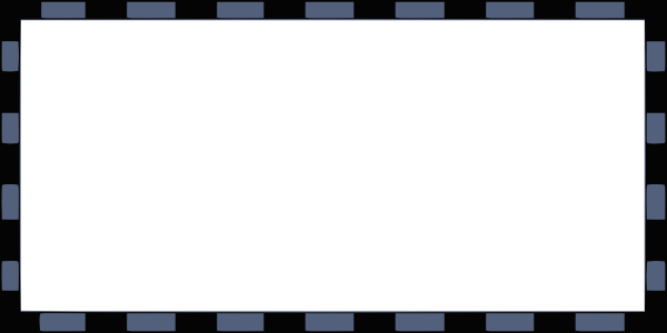 Free Vector Rectangular Border Clip Art - Picket Fence (600x300)