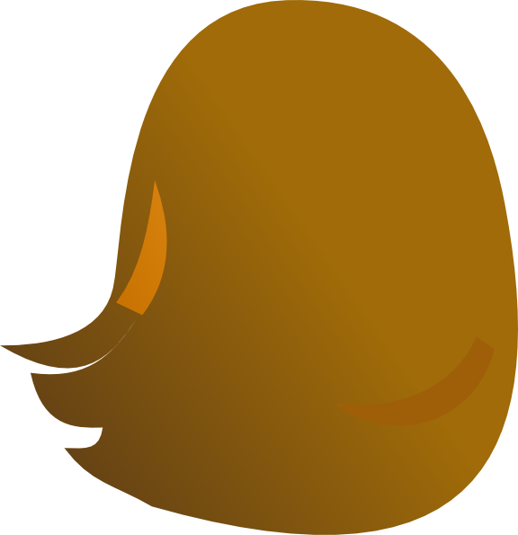 Blond Hair No Head Clip Art - Head With Hair Clipart (576x595)
