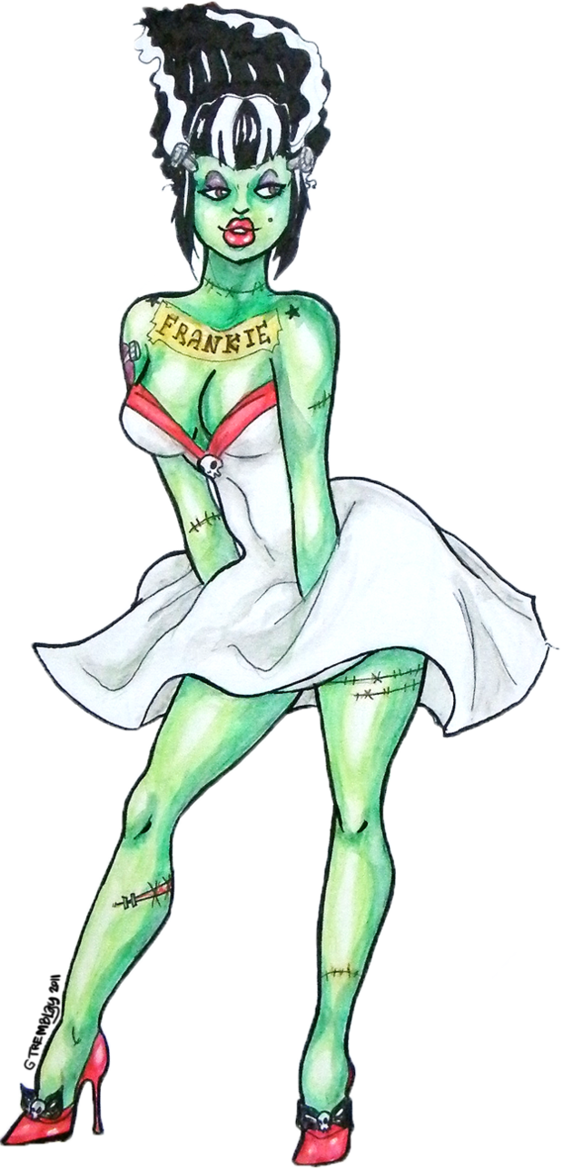 Frankensteinsbride - Illustration (620x1287)