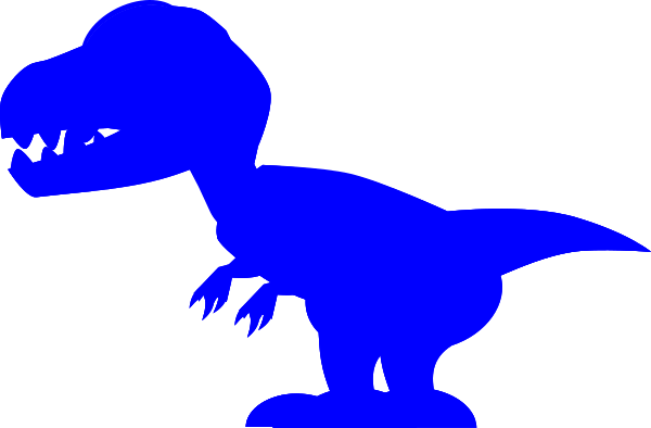 Blue Trex Clipart (600x394)