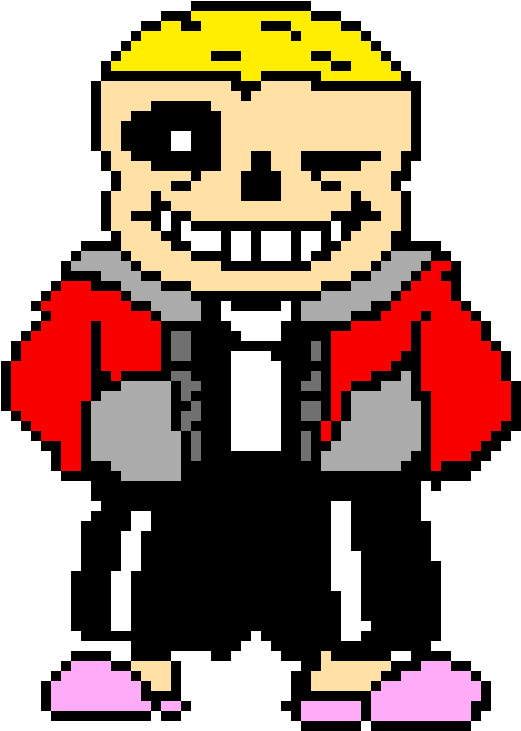 Winking Galaxy Sans Sprite - Sans Undertale Sprite (610x790)