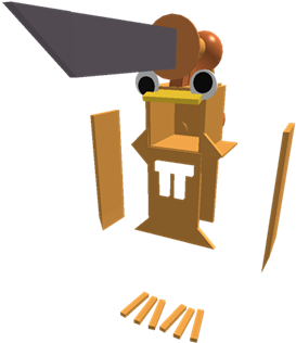 Chicken Man Suit - Cartoon (420x420)