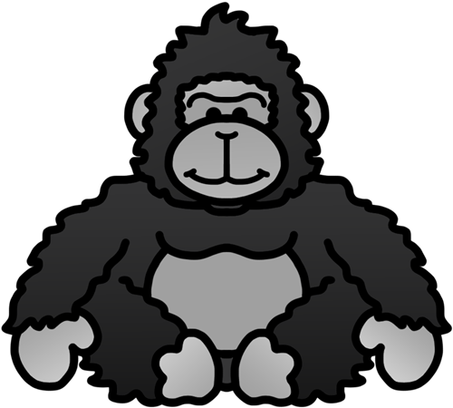 Gorilla Images Free - Cartoon (500x500)
