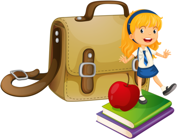 سكرابز ادوات مدرسيه - School Bag Vector (600x473)