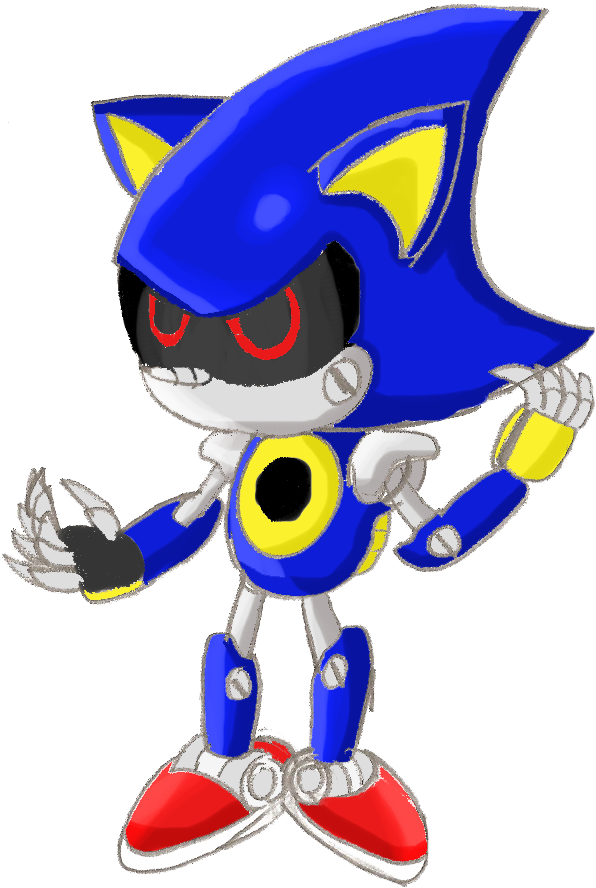 Classic Metal Sonic 2 - Cartoon (682x966)