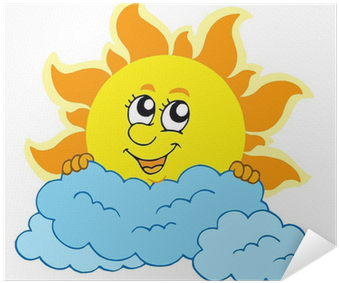 Cartoon Sun And Clouds (400x400)