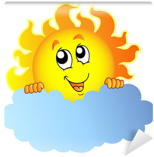 Cartoon Sun And Clouds (400x400)