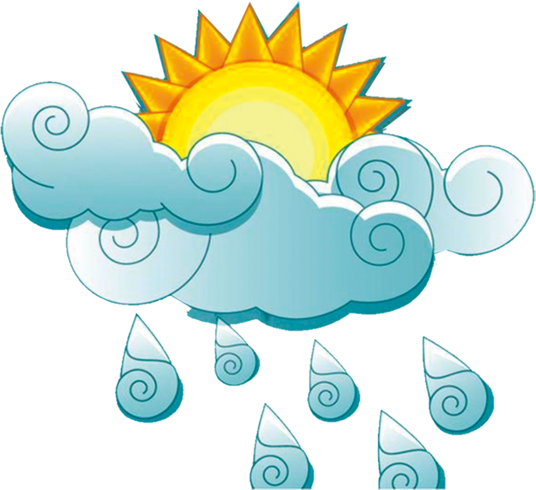 Creative Cartoon Sun Rain - Creative Cartoon Sun Rain (1500x1291)