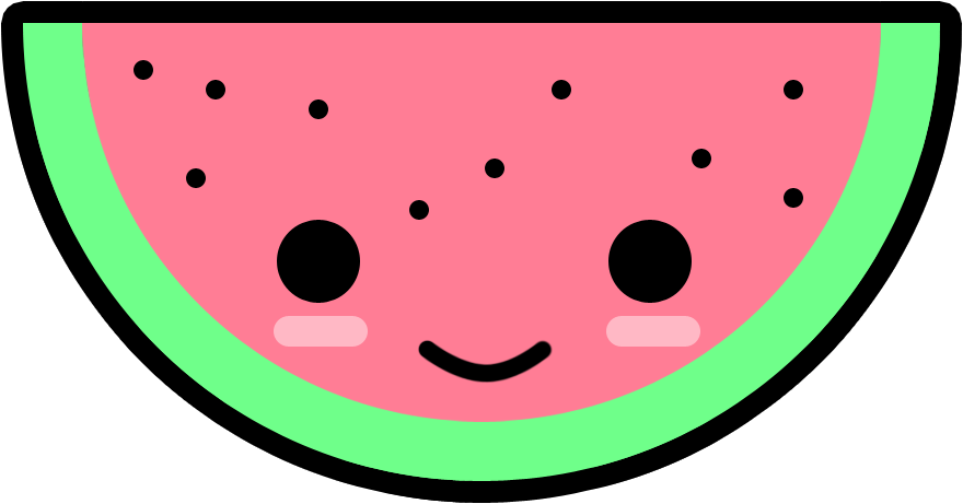 Wally The Watermelon By Deviantfruits - Watermelon Chibi (880x461)