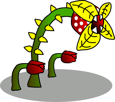 Carnivorous Plant - Cartoon (402x358)