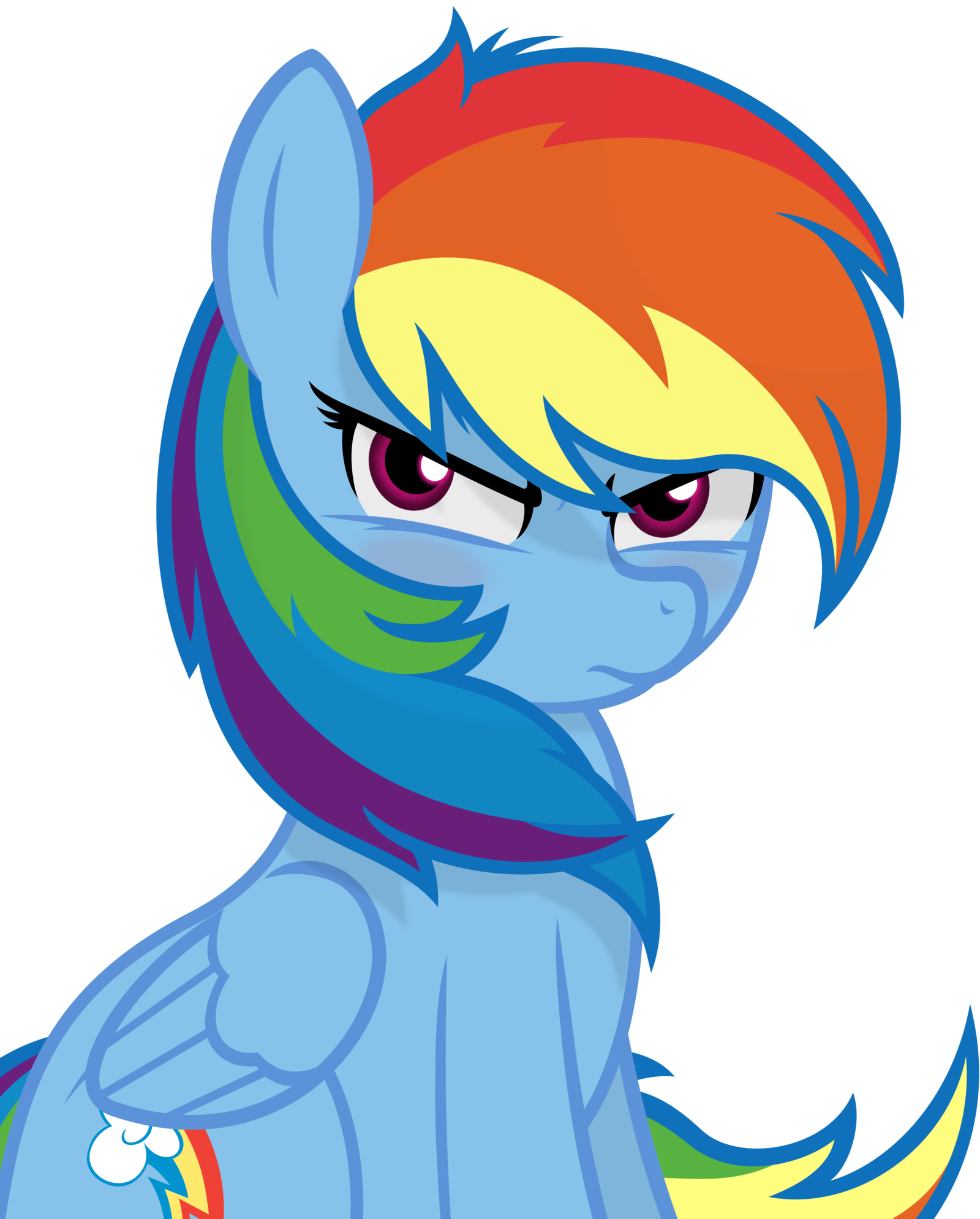 Rainbow Dash Angry Cute (1600x1990)