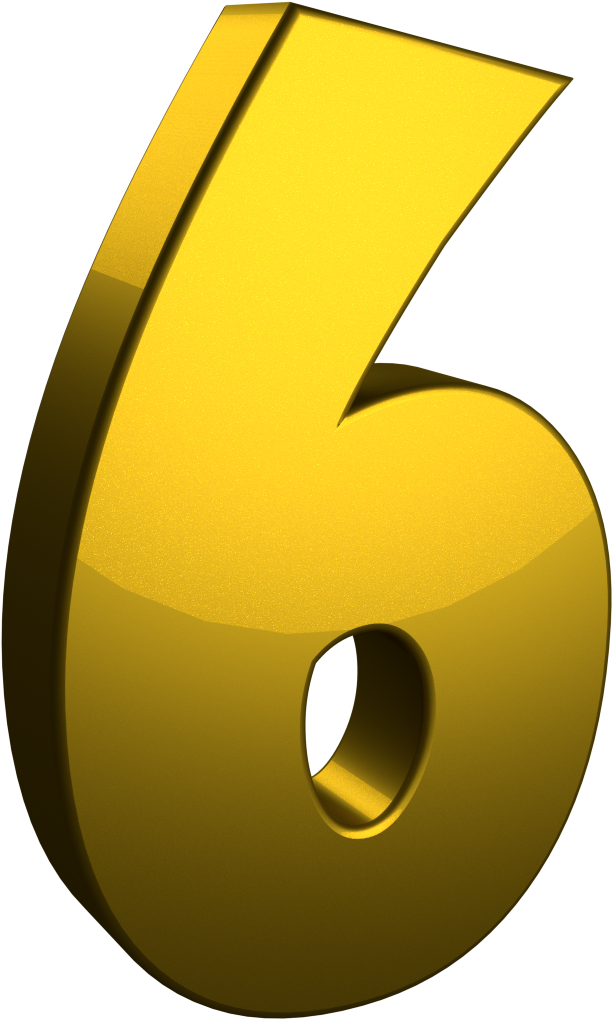 3d 6 Six Number - Graphic Design (1600x1200)
