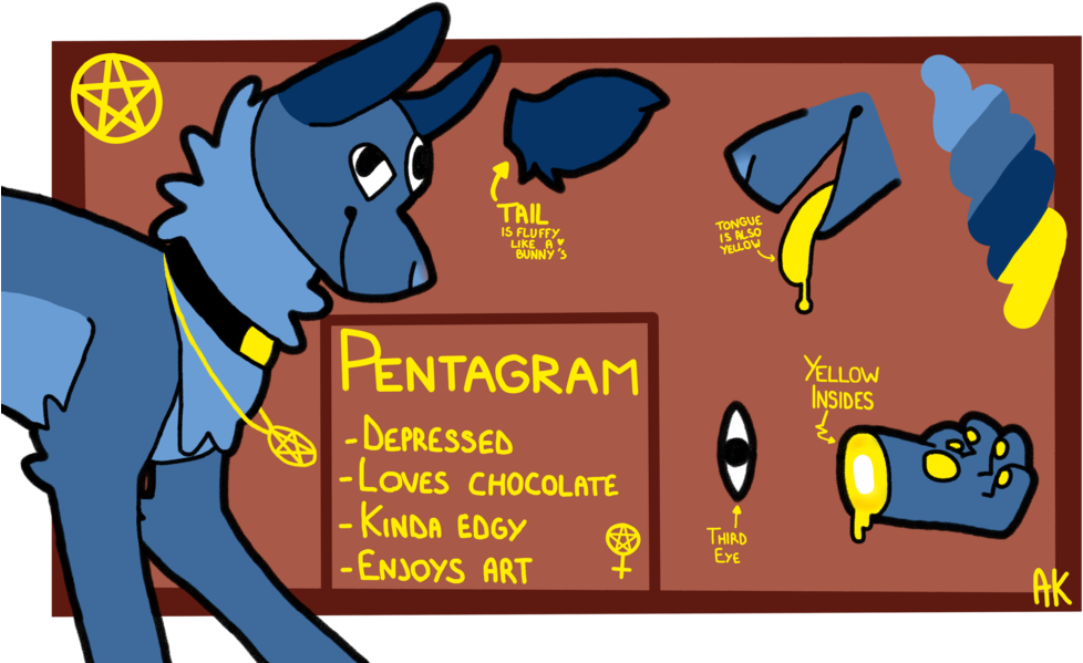Pentagram's Reference Sheet By Akumanek0 - Cartoon (1024x614)