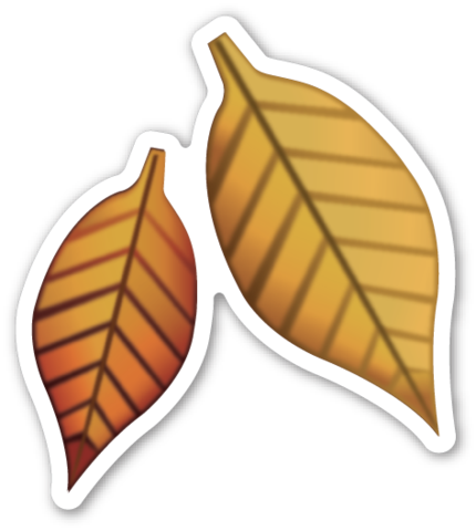 Fallen Leaf - Fallen Leaf Emoji Png (430x480)