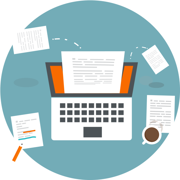 Write On - Content Creation Illustration Png (600x600)