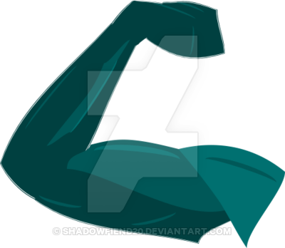 Flexing Arm By Shadowfiend20 - Dinghy (400x348)