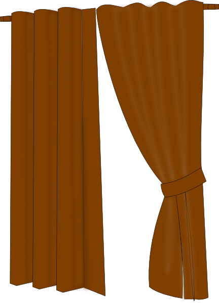 Curtains Clipart (432x599)