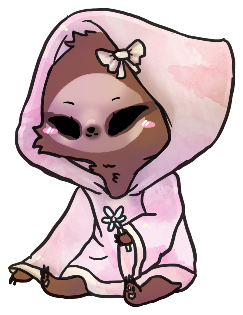 Chibi Sloth - Drawing (1024x1166)