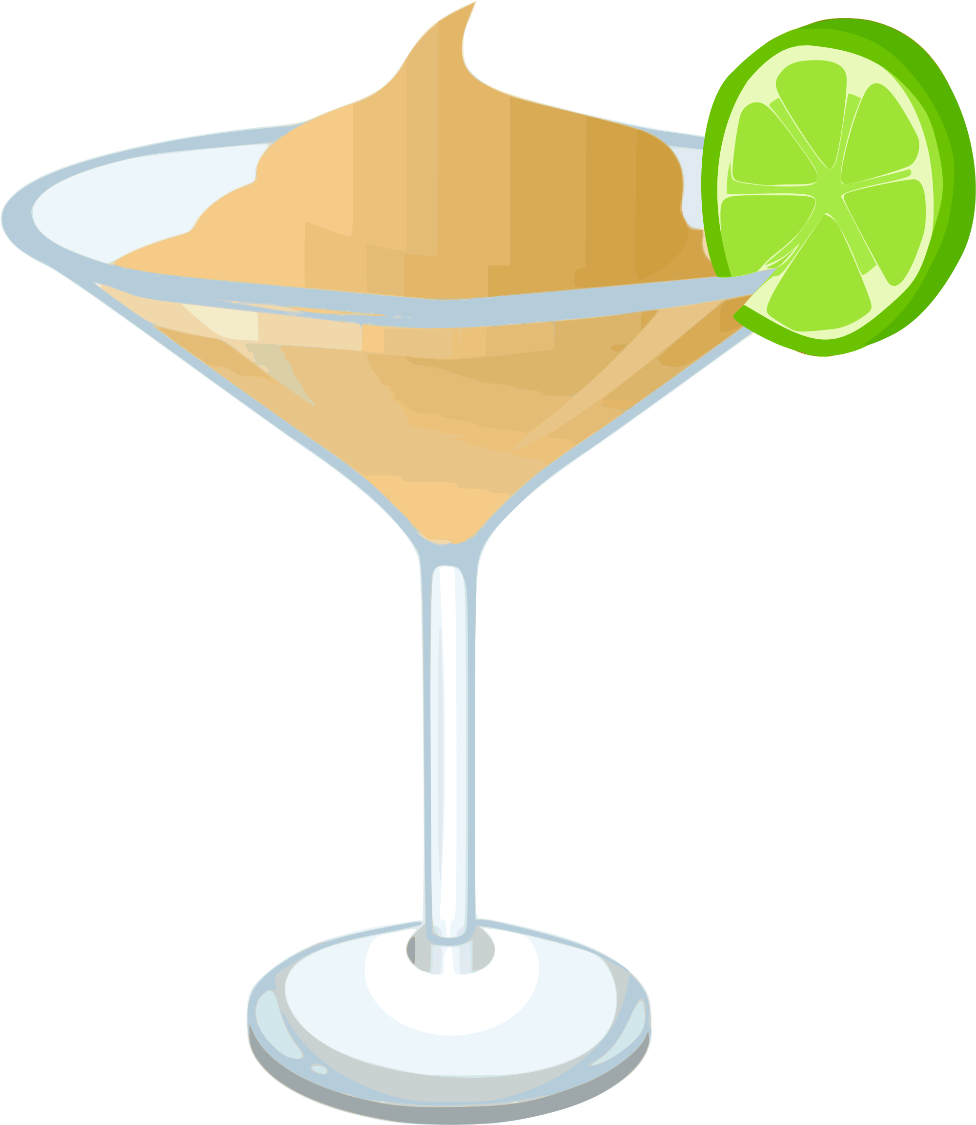 Big Image - Yellow Cocktail Vector Png (2160x2400)