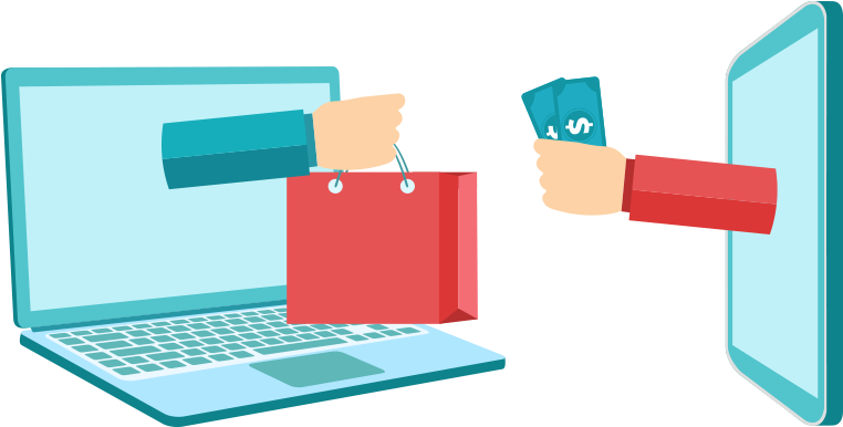 E-commerce Payment Gateway Services - Cartoon E Commerce (800x466)