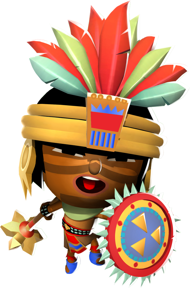 The Mayan Warrior - Cartoon (864x993)