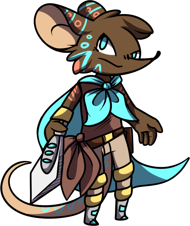 Warrior Mouse By Tenpaints - Cartoon (664x788)